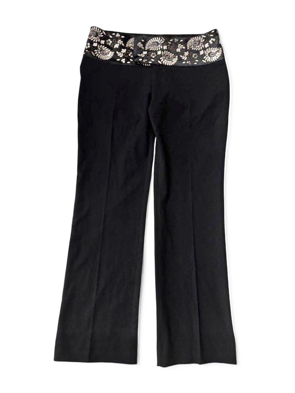 Guess Jeans 80s vintage black funky whimsygoth paisley band dress pants